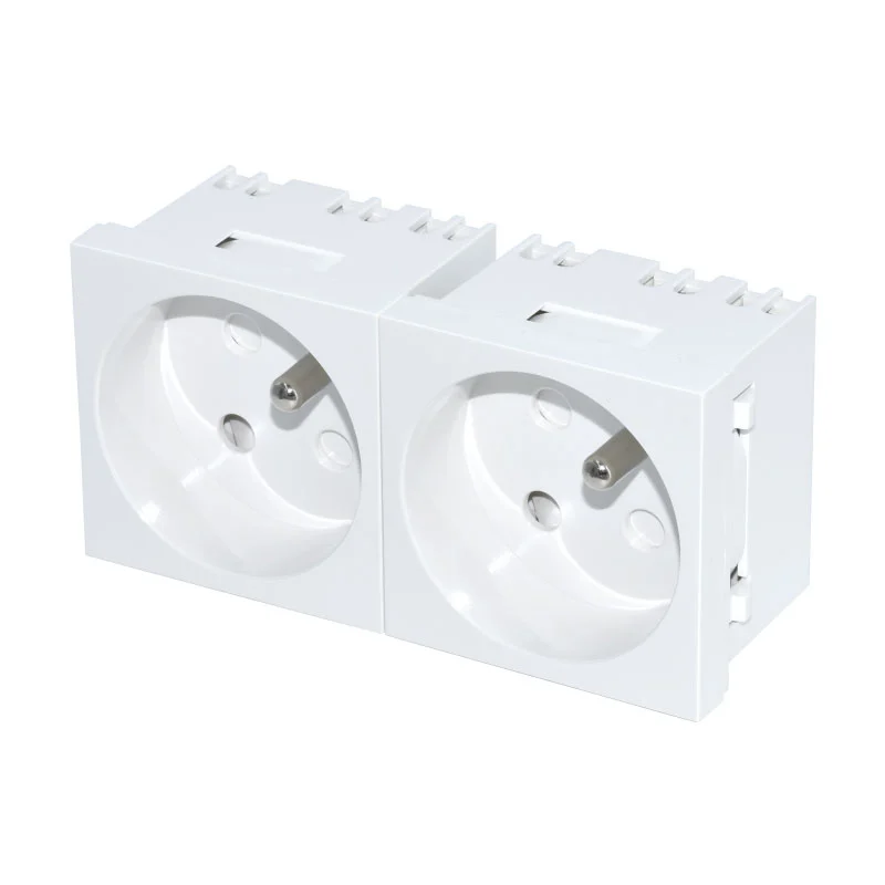 French White Socket Double iṣẹ Module