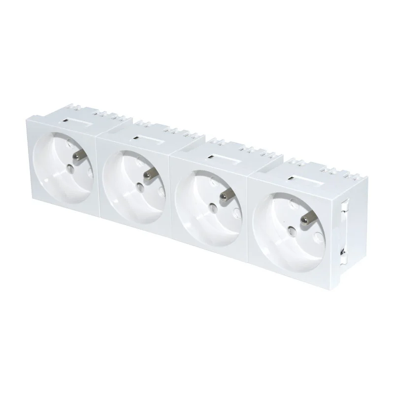 French White Socket Mẹrin iṣẹ Module