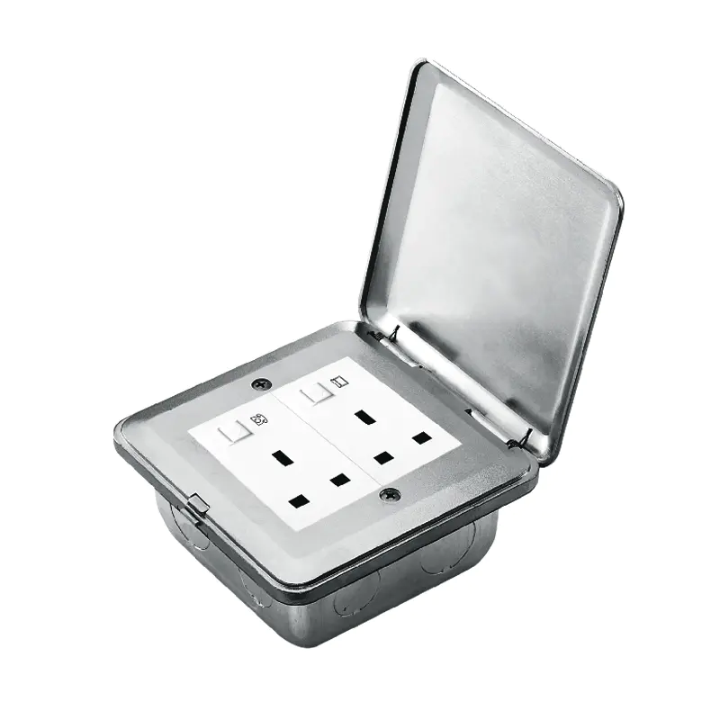 Irin alagbara, irin Pop Up Floor iṣan Socket Box