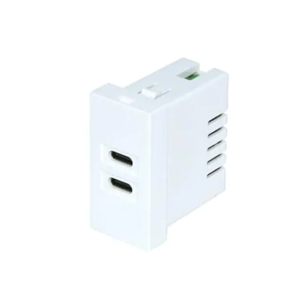 Twin Port TypeC + C Usb Ṣaja Socket Module